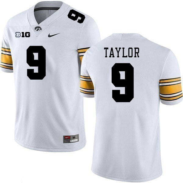 Iowa Hawkeyes #9 Tory Taylor College Football Jerseys Stitched Sale-White